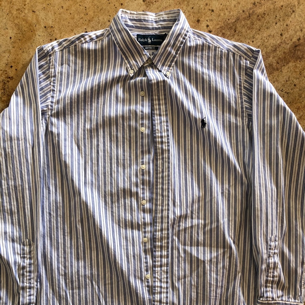 Ralph Lauren polo custom fit button up dress shirt
